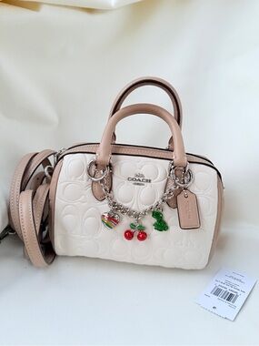 coach Mini Rowan Crossbody Bag In Blocked Signature Leather cy744